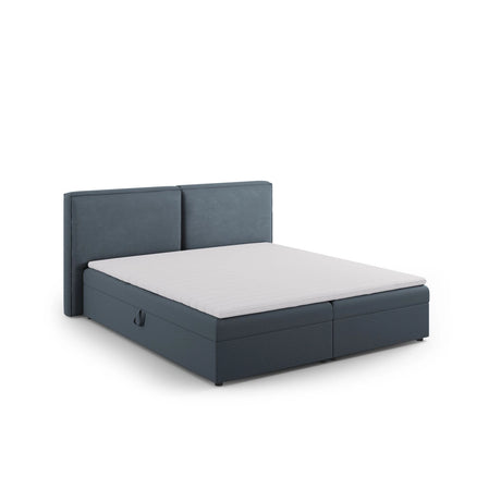 Arendal Boxspringbett mit Kopfteil und Stauraum aus Strukturierter Stoff in Blau (Megan 361), 160x200 cm von Cosmopolitan Design – Bild 6