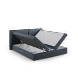 Arendal Boxspringbett mit Kopfteil und Stauraum aus Strukturierter Stoff in Blau (Megan 361), 180x200 cm von Cosmopolitan Design – Bild 5