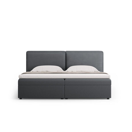 Arendal Boxspringbett mit Kopfteil und Stauraum aus Strukturierter Stoff in Dunkelgrau (Megan 367), 140x200 cm von Cosmopolitan Design – Bild 3