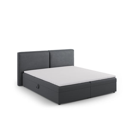 Arendal Boxspringbett mit Kopfteil und Stauraum aus Strukturierter Stoff in Dunkelgrau (Megan 367), 140x200 cm von Cosmopolitan Design – Bild 6
