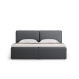 Arendal Boxspringbett mit Kopfteil und Stauraum aus Strukturierter Stoff in Dunkelgrau (Megan 367), 180x200 cm von Cosmopolitan Design – Bild 3