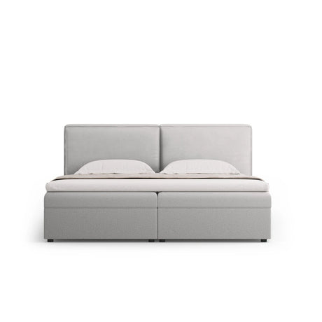 Arendal Boxspringbett mit Kopfteil und Stauraum aus Strukturierter Stoff in Hellgrau (Megan 363), 160x200 cm von Cosmopolitan Design – Bild 3