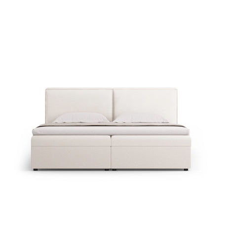 Arendal Boxspringbett mit Kopfteil und Stauraum aus Strukturierter Stoff in Leichtes Beige (Megan 351), 160x200 cm von Cosmopolitan Design – Bild 3