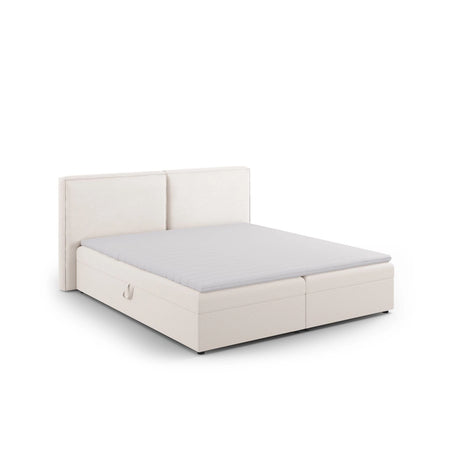 Arendal Boxspringbett mit Kopfteil und Stauraum aus Strukturierter Stoff in Leichtes Beige (Megan 351), 180x200 cm von Cosmopolitan Design – Bild 6