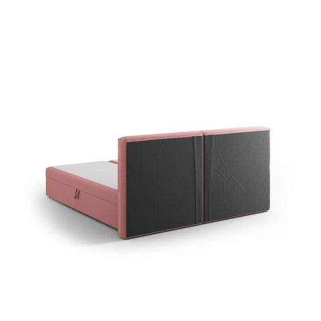 Arendal Boxspringbett mit Kopfteil und Stauraum aus Strukturierter Stoff in Rosa (Megan 355), 140x200 cm von Cosmopolitan Design – Bild 7