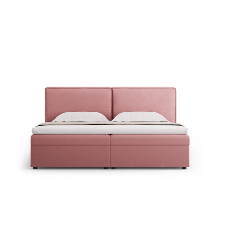 Arendal Boxspringbett mit Kopfteil und Stauraum aus Strukturierter Stoff in Rosa (Megan 355), 160x200 cm von Cosmopolitan Design – Bild 3