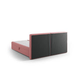 Arendal Boxspringbett mit Kopfteil und Stauraum aus Strukturierter Stoff in Rosa (Megan 355), 180x200 cm von Cosmopolitan Design – Bild 7