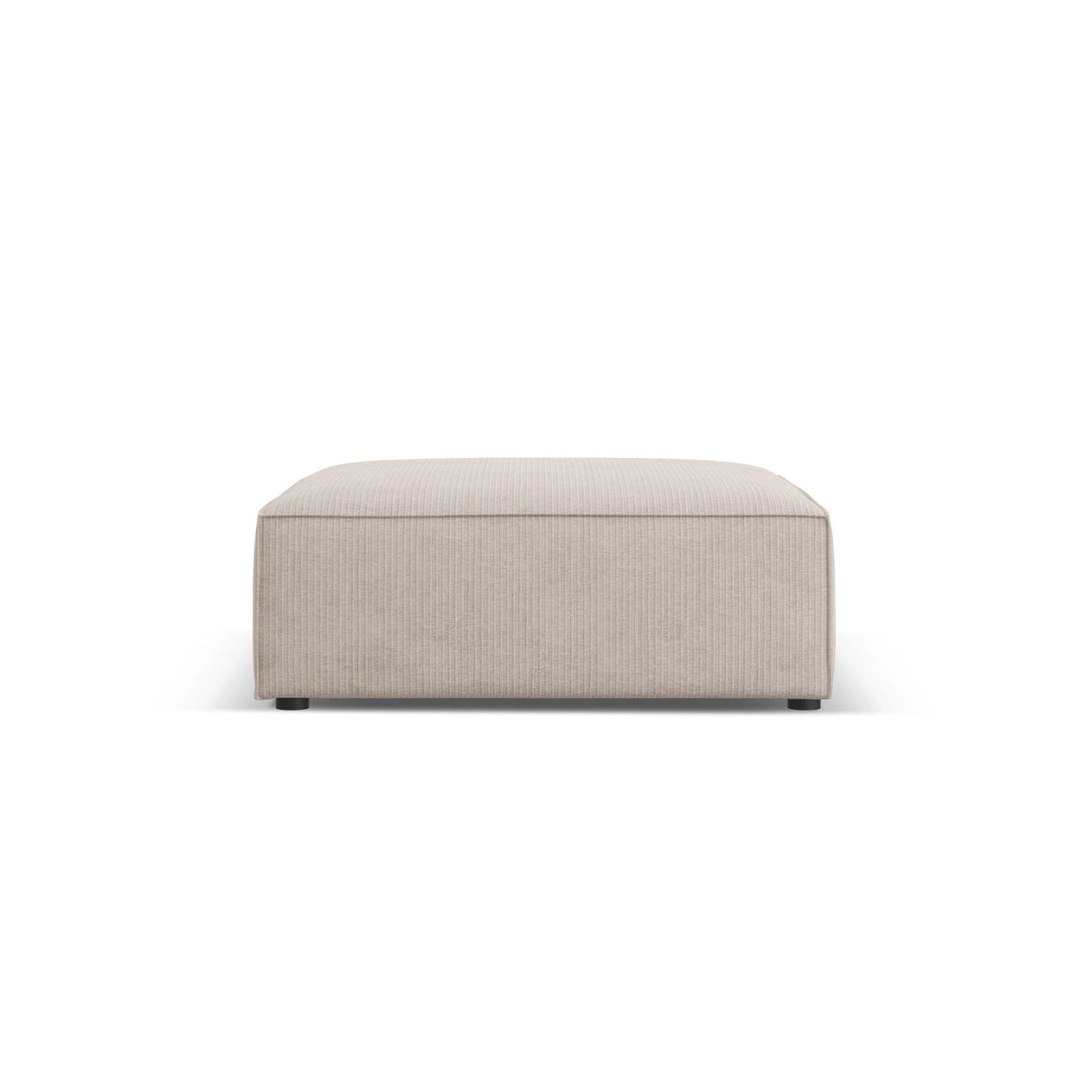Arendal Pouf aus Chenille mit Cordoptik in Dunkelbeige (Brave Me 18), 102x80x40 cm von Cosmopolitan Design – Bild 1