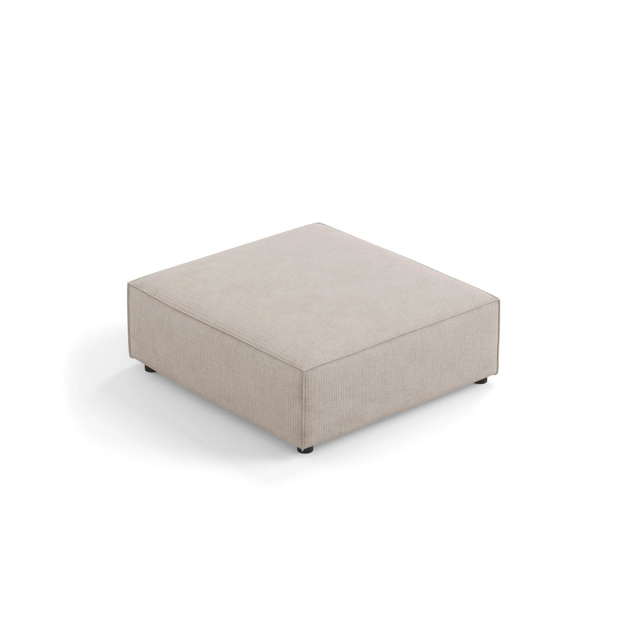 Arendal Pouf aus Chenille mit Cordoptik in Dunkelbeige (Brave Me 18), 102x80x40 cm von Cosmopolitan Design – Bild 3