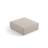 Arendal Pouf aus Chenille mit Cordoptik in Dunkelbeige (Brave Me 18), 102x80x40 cm von Cosmopolitan Design – Bild 3