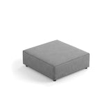 Arendal Pouf aus Chenille mit Cordoptik in Dunkelgrau (Brave Me 3), 102x80x40 cm von Cosmopolitan Design – Bild 3