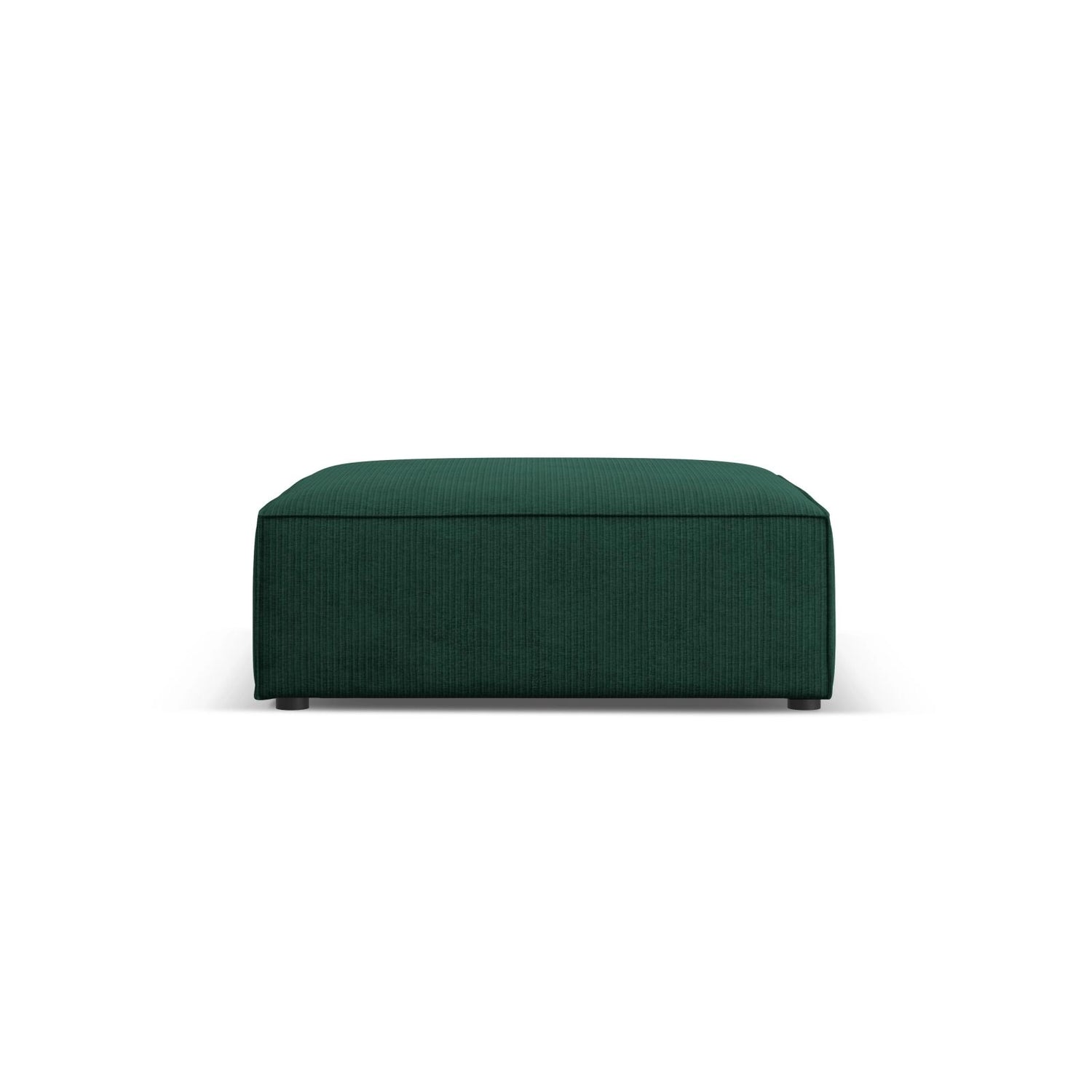 Arendal Pouf aus Chenille mit Cordoptik in Flaschengrün (Brave Me 10), 102x80x40 cm von Cosmopolitan Design – Bild 1