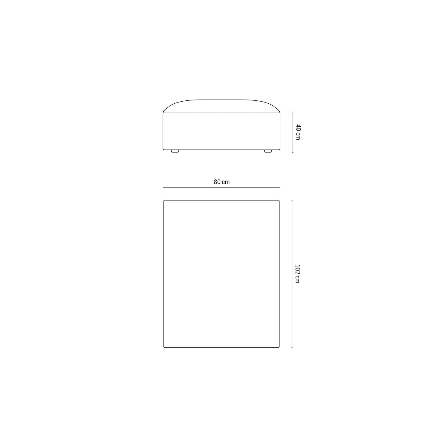 Arendal Pouf aus Chenille mit Cordoptik in Flaschengrün (Brave Me 10), 102x80x40 cm von Cosmopolitan Design – Bild 2