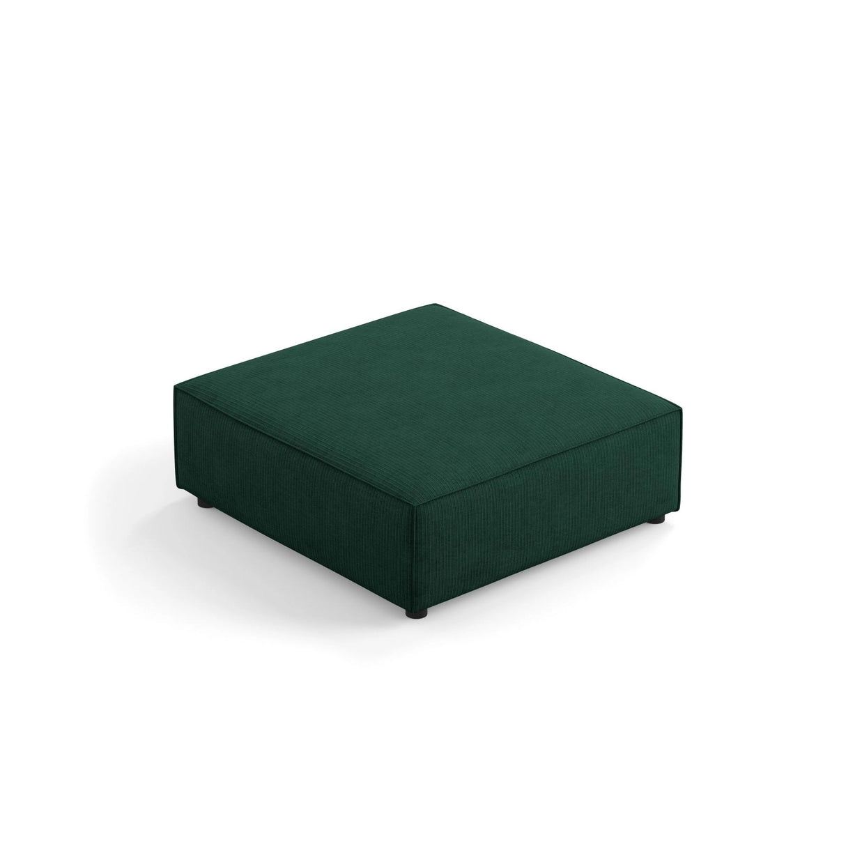 Arendal Pouf aus Chenille mit Cordoptik in Flaschengrün (Brave Me 10), 102x80x40 cm von Cosmopolitan Design – Bild 3