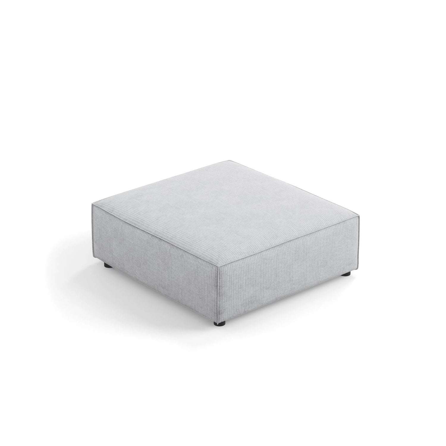 Arendal Pouf aus Chenille mit Cordoptik in Hellgrau (Brave Me 2), 102x80x40 cm von Cosmopolitan Design – Bild 3