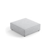 Arendal Pouf aus Chenille mit Cordoptik in Hellgrau (Brave Me 2), 102x80x40 cm von Cosmopolitan Design – Bild 3