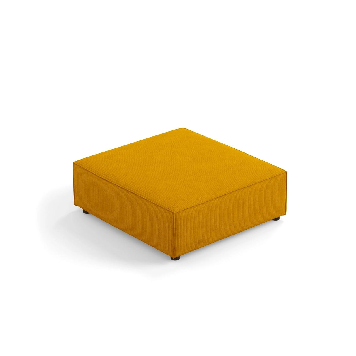 Arendal Pouf aus Chenille mit Cordoptik in Senf (Brave Me 13), 102x80x40 cm von Cosmopolitan Design – Bild 3