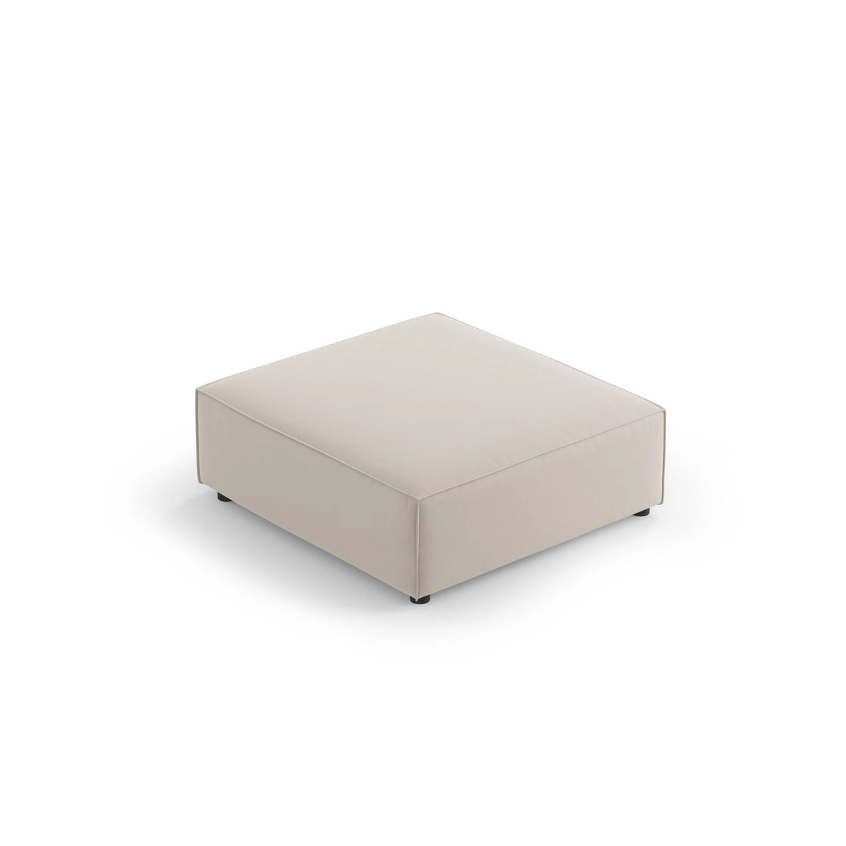 Arendal Pouf aus Samt in Ecru (Casino Sand), 102x80x40 cm von Cosmopolitan Design – Bild 1