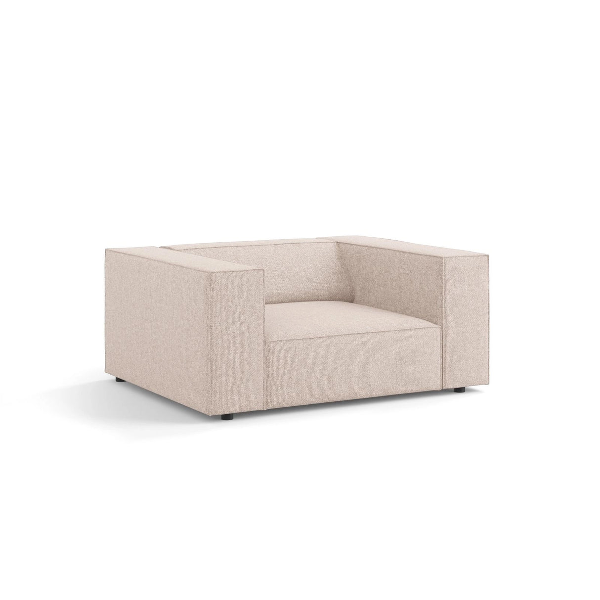 Arendal Sessel aus Chenille in Beige (Haga 30), 124x102x70 cm von Cosmopolitan Design – Bild 4