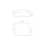 Arendal Sessel aus Chenille in Grau (Haga 16), 124x102x70 cm von Cosmopolitan Design – Bild 3