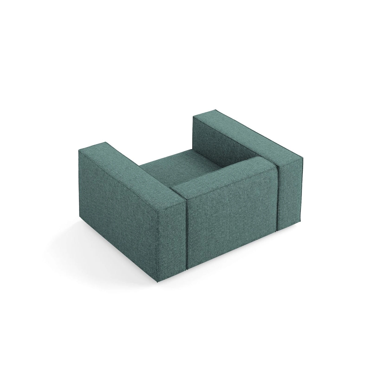 Arendal Sessel aus Chenille in Petrol (Haga 78), 124x102x70 cm von Cosmopolitan Design – Bild 5