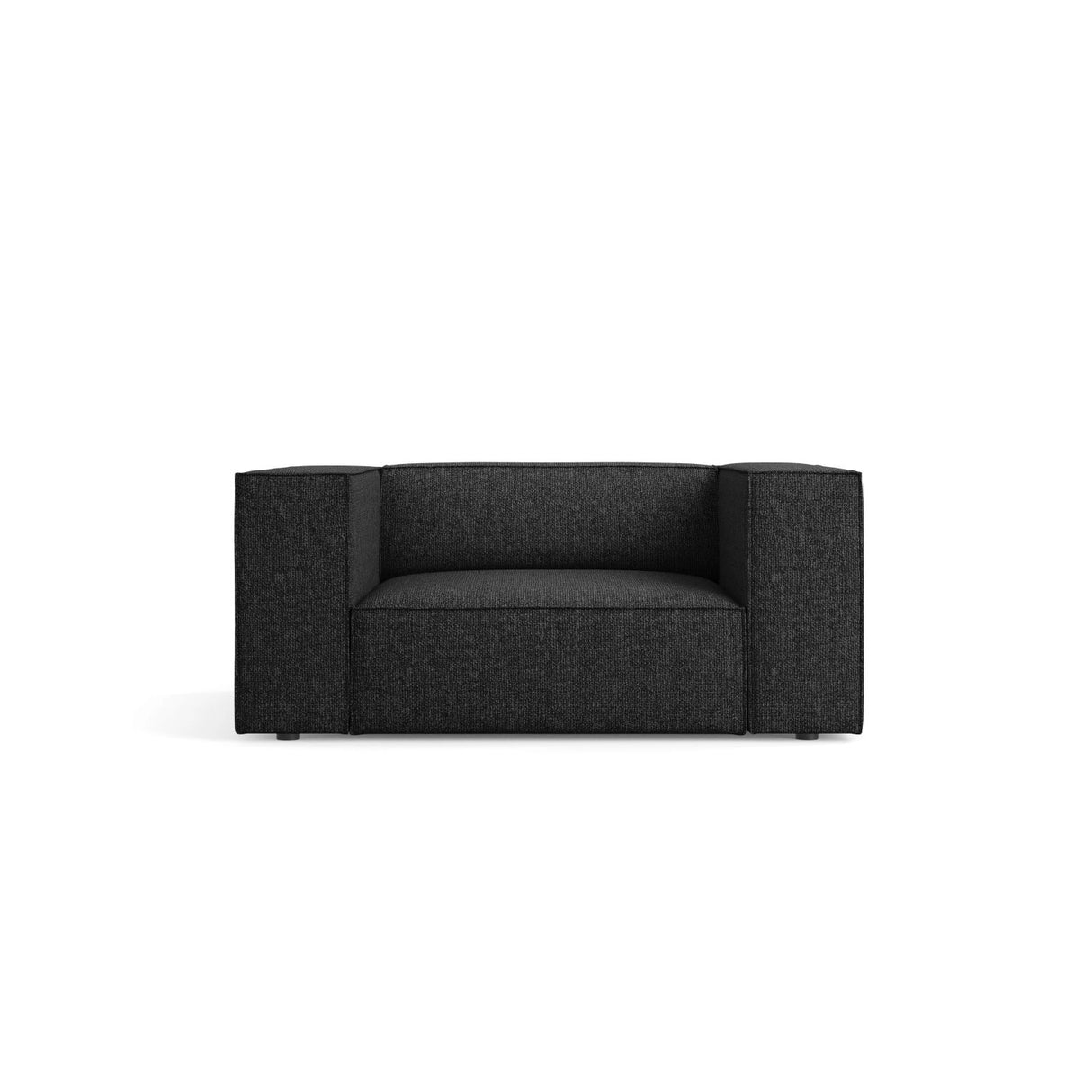 Arendal Sessel aus Chenille in Schwarz (Haga 19), 124x102x70 cm von Cosmopolitan Design – Bild 1