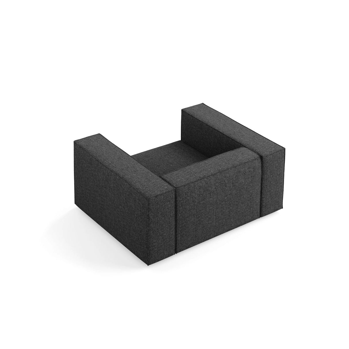 Arendal Sessel aus Chenille in Schwarz (Haga 19), 124x102x70 cm von Cosmopolitan Design – Bild 5