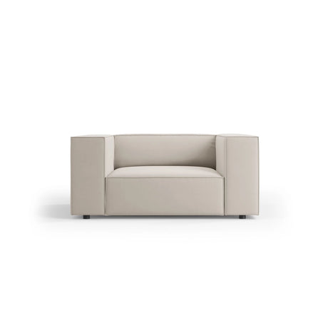 Arendal Sessel aus Samt in Ecru (Casino Sand), 124x102x70 cm von Cosmopolitan Design – Bild 1