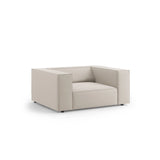 Arendal Sessel aus Samt in Ecru (Casino Sand), 124x102x70 cm von Cosmopolitan Design – Bild 3