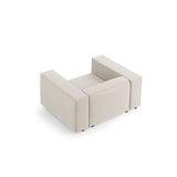 Arendal Sessel aus Samt in Ecru (Casino Sand), 124x102x70 cm von Cosmopolitan Design – Bild 4