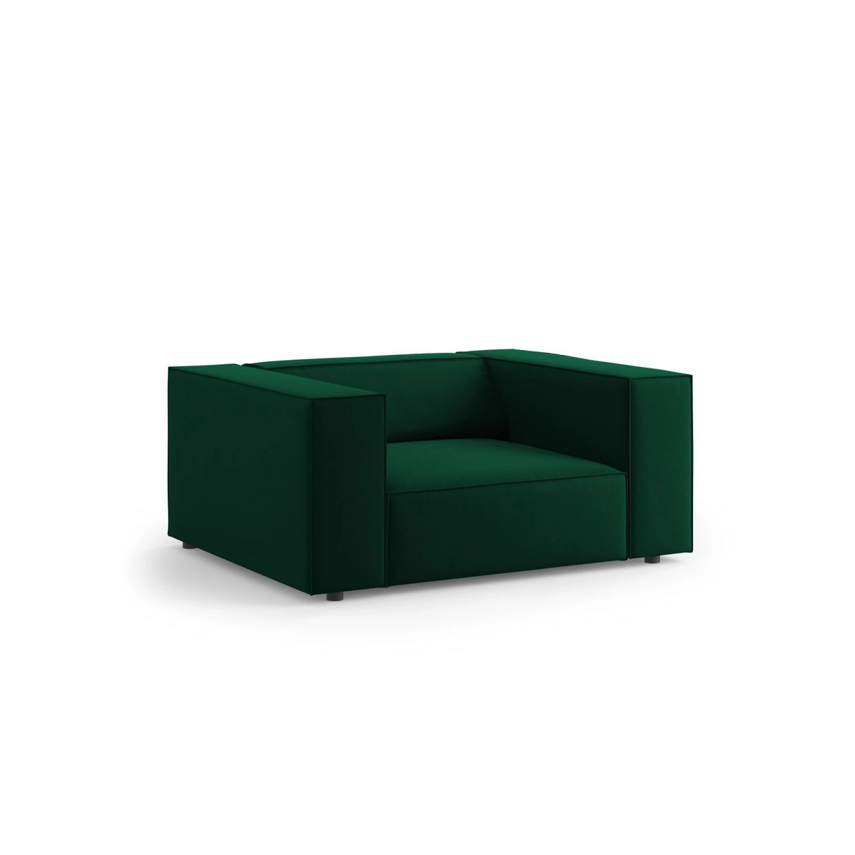 Arendal Sessel aus Samt in Flaschengrün (Casino Deep Green), 124x102x70 cm von Cosmopolitan Design – Bild 3