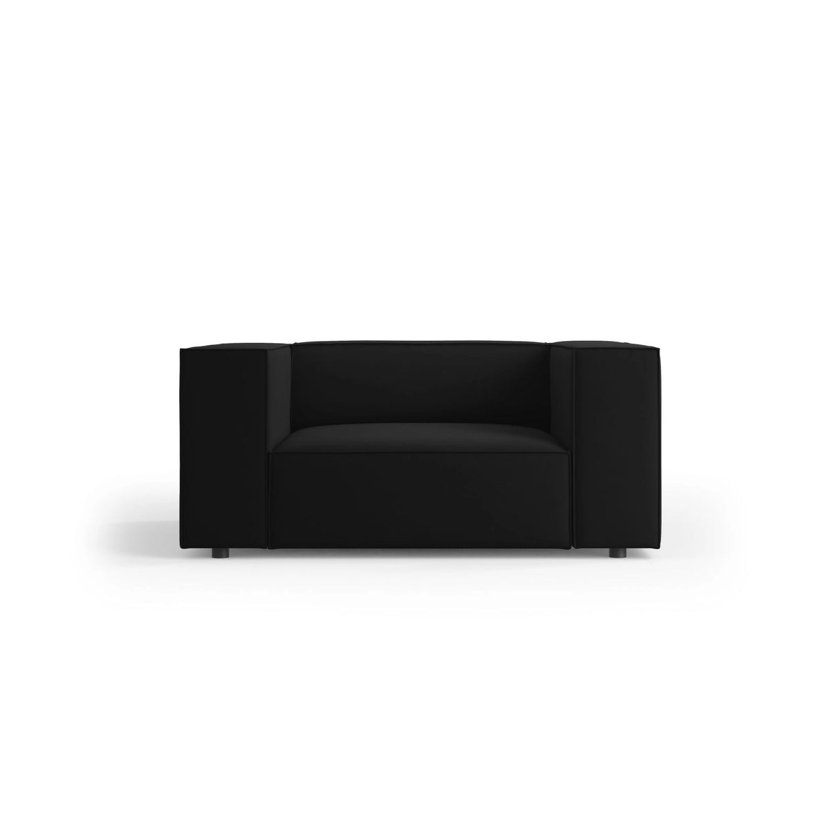 Arendal Sessel aus Samt in Schwarz (Casino Black), 124x102x70 cm von Cosmopolitan Design – Bild 1