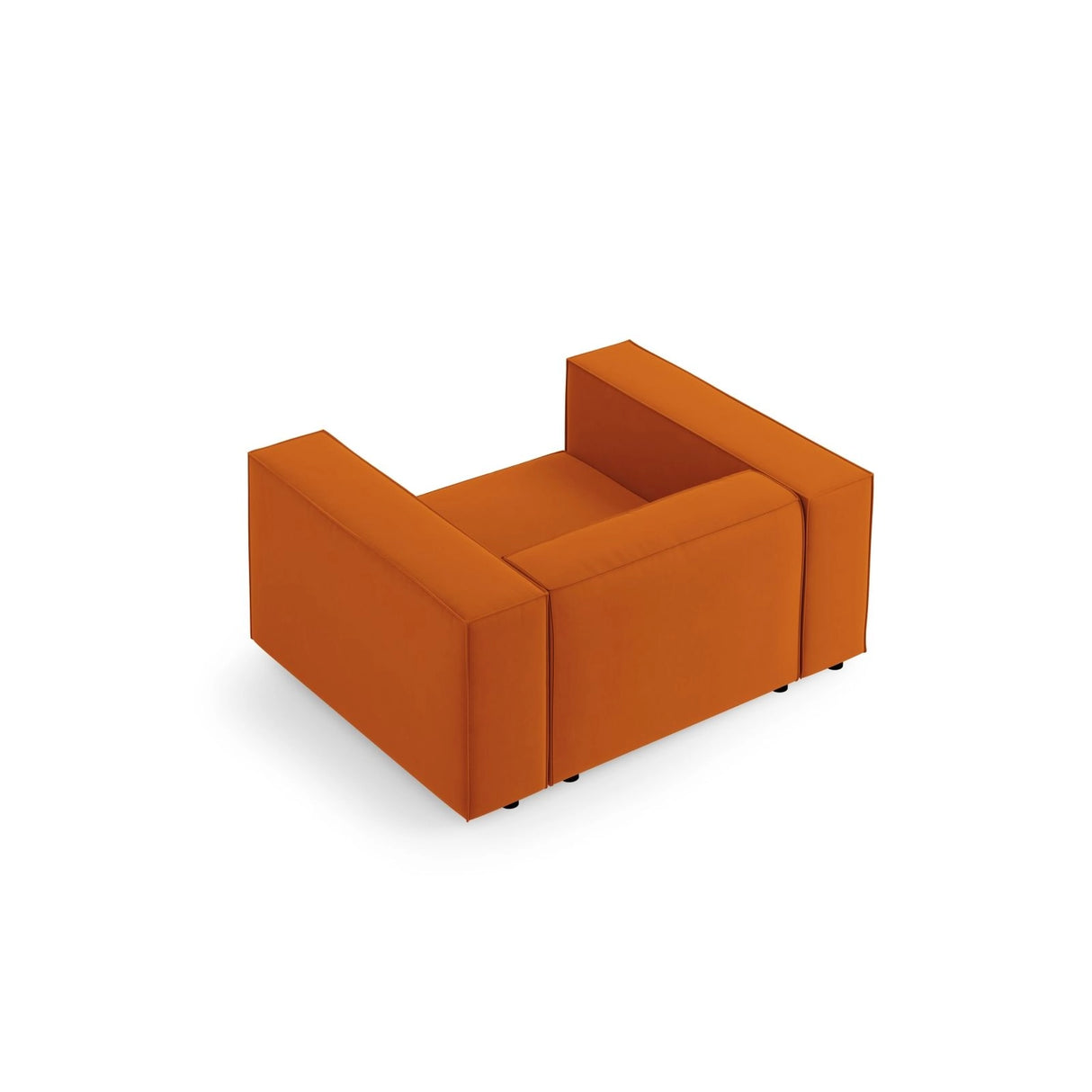 Arendal Sessel aus Samt in Terrakotta (Casino Terracota), 124x102x70 cm von Cosmopolitan Design – Bild 4