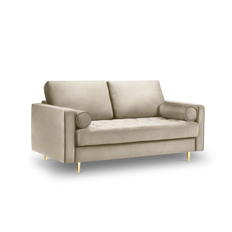 Aspen 2-Sitzer Sofa aus Samt in Dunkelbeige (Salvador 2), 174x90x90 cm von Cosmopolitan Design – Bild 1