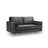 Aspen 2-Sitzer Sofa aus Samt in Dunkelgrau (Salvador 18), 174x90x90 cm von Cosmopolitan Design – Bild 1