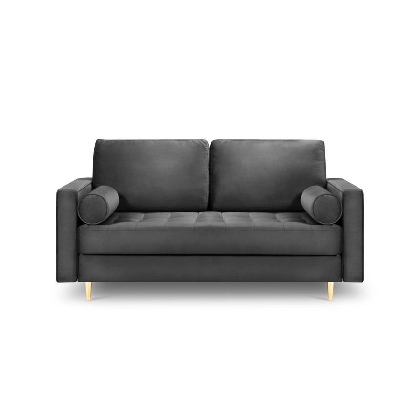 Aspen 2-Sitzer Sofa aus Samt in Dunkelgrau (Salvador 18), 174x90x90 cm von Cosmopolitan Design – Bild 2
