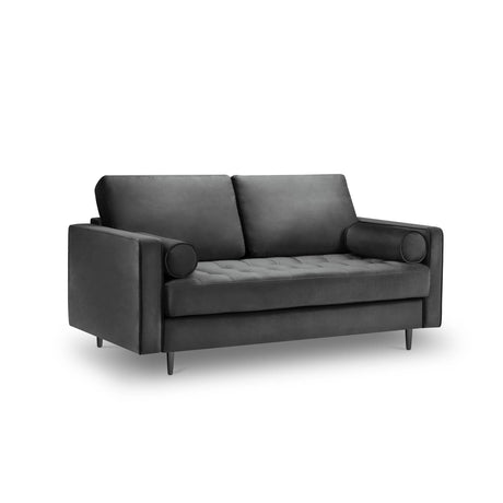 Aspen 2-Sitzer Sofa aus Samt in Dunkelgrau (Salvador 18), 174x90x90 cm von Cosmopolitan Design – Bild 1