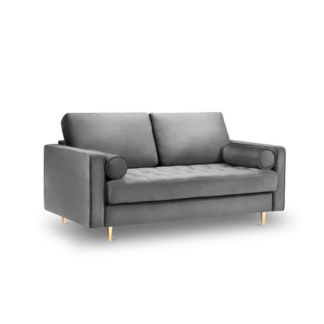 Aspen 2-Sitzer Sofa aus Samt in Grau (Salvador 17), 174x90x90 cm von Cosmopolitan Design – Bild 1