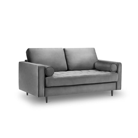 Aspen 2-Sitzer Sofa aus Samt in Grau (Salvador 17), 174x90x90 cm von Cosmopolitan Design – Bild 1