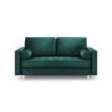 Aspen 2-Sitzer Sofa aus Samt in Petrol (Salvador 6), 174x90x90 cm von Cosmopolitan Design – Bild 2