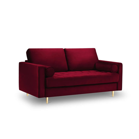 Aspen 2-Sitzer Sofa aus Samt in Rot (Salvador 13), 174x90x90 cm von Cosmopolitan Design – Bild 1