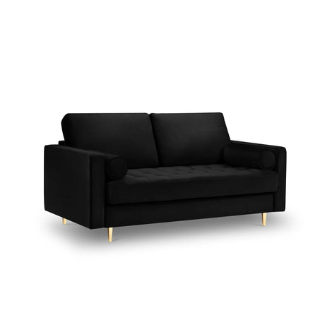 Aspen 2-Sitzer Sofa aus Samt in Schwarz (Salvador 19), 174x90x90 cm von Cosmopolitan Design – Bild 1