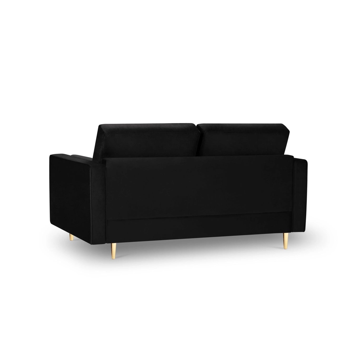 Aspen 2-Sitzer Sofa aus Samt in Schwarz (Salvador 19), 174x90x90 cm von Cosmopolitan Design – Bild 3