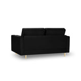 Aspen 2-Sitzer Sofa aus Samt in Schwarz (Salvador 19), 174x90x90 cm von Cosmopolitan Design – Bild 3