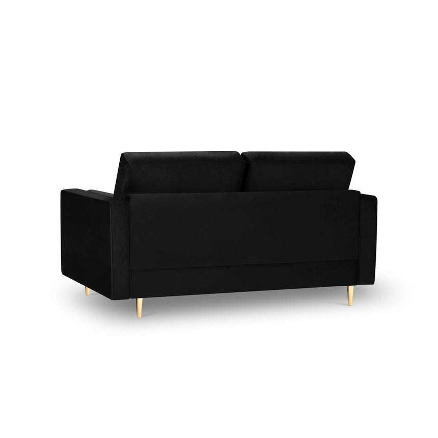 Aspen 2-Sitzer Sofa aus Samt in Schwarz (Salvador 19), 174x90x90 cm von Cosmopolitan Design – Bild 3