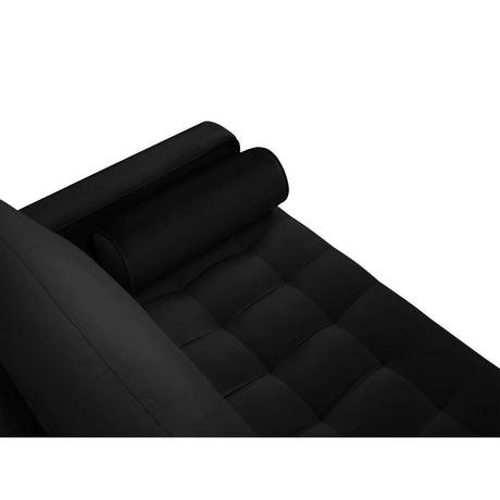 Aspen 2-Sitzer Sofa aus Samt in Schwarz (Salvador 19), 174x90x90 cm von Cosmopolitan Design – Bild 4