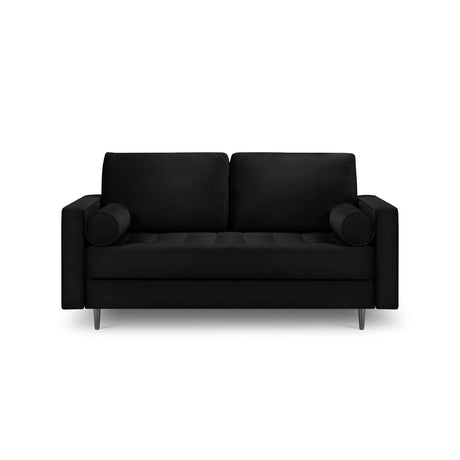 Aspen 2-Sitzer Sofa aus Samt in Schwarz (Salvador 19), 174x90x90 cm von Cosmopolitan Design – Bild 2
