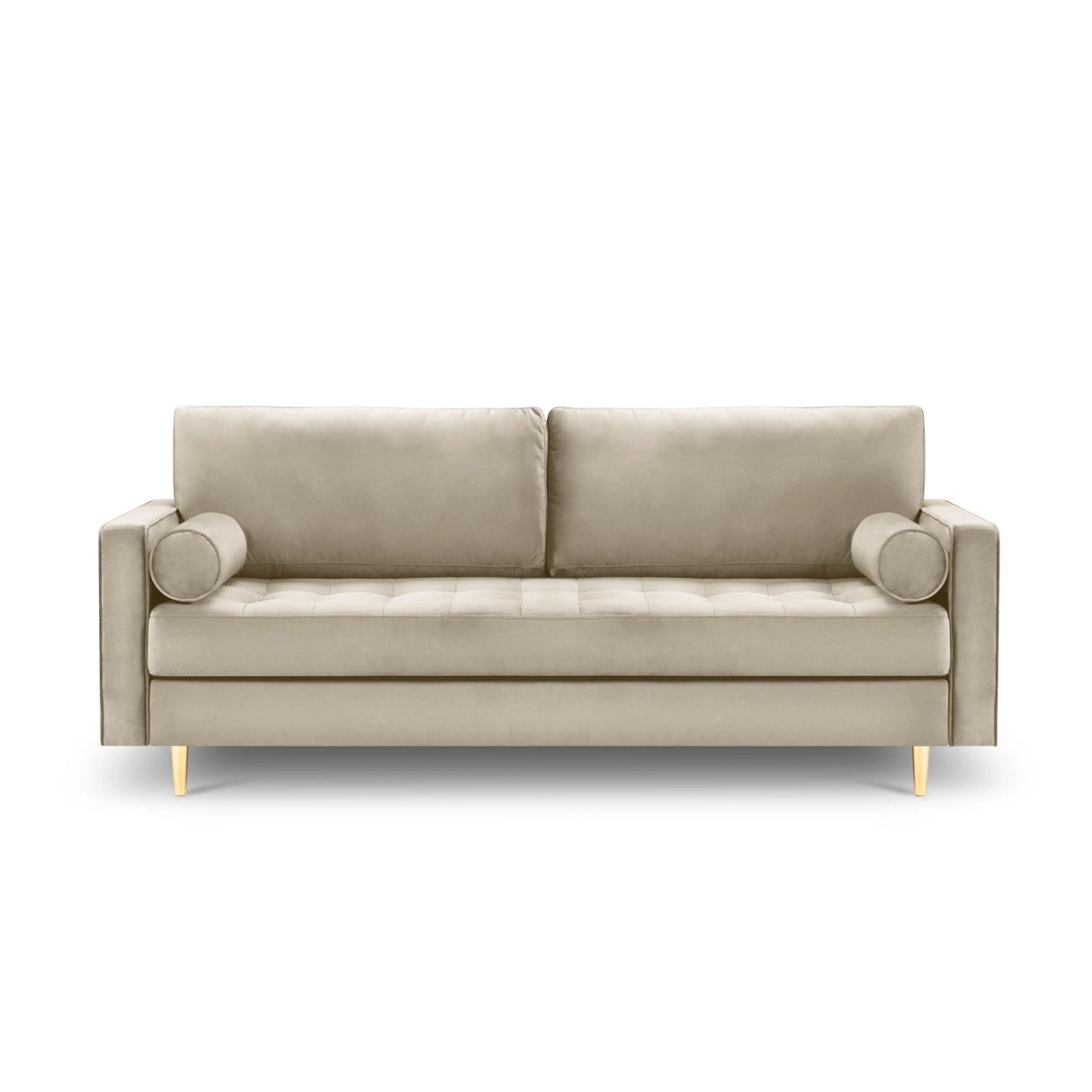 Aspen 3-Sitzer Sofa aus Samt in Dunkelbeige (Salvador 2), 219x90x90 cm von Cosmopolitan Design – Bild 2