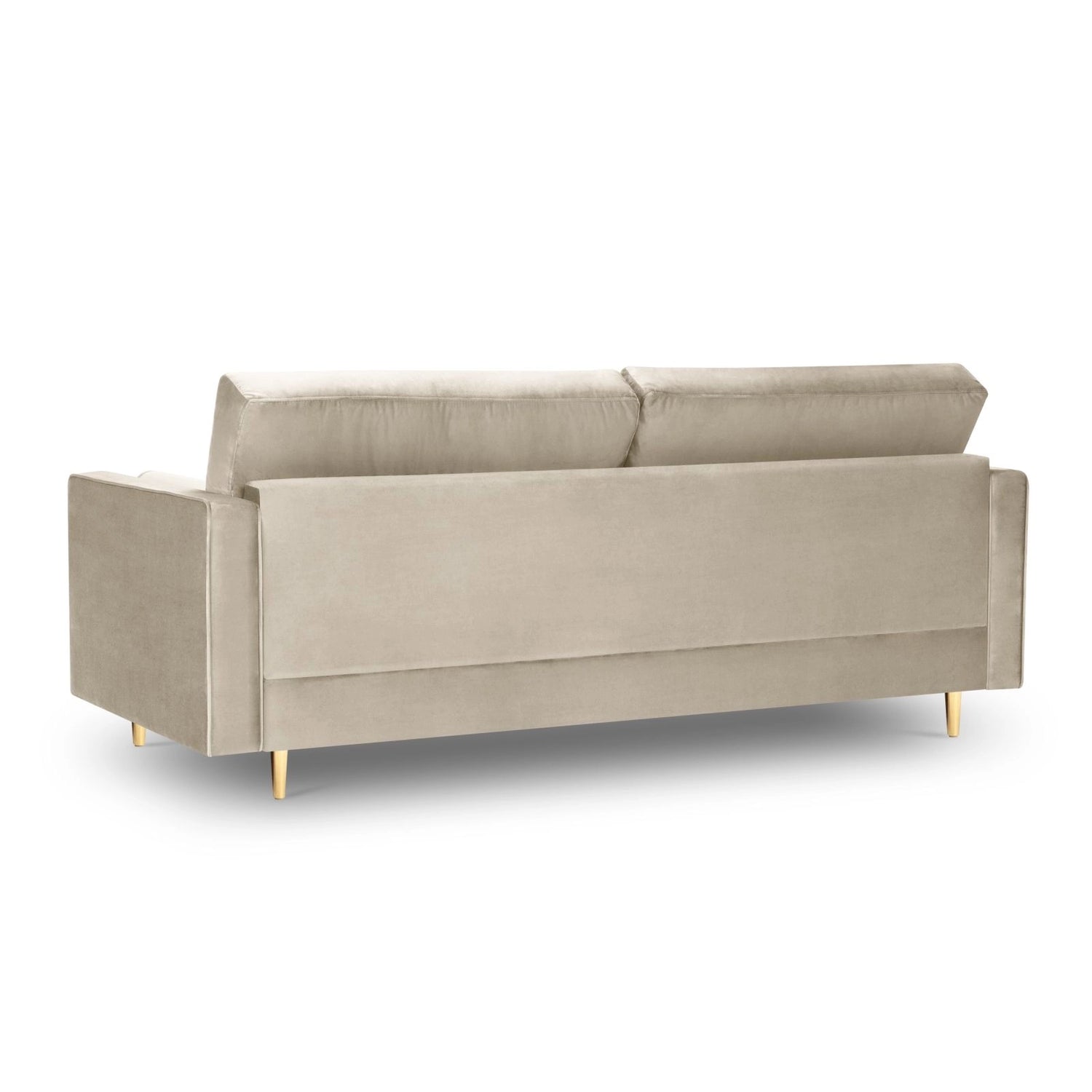 Aspen 3-Sitzer Sofa aus Samt in Dunkelbeige (Salvador 2), 219x90x90 cm von Cosmopolitan Design – Bild 3
