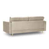 Aspen 3-Sitzer Sofa aus Samt in Dunkelbeige (Salvador 2), 219x90x90 cm von Cosmopolitan Design – Bild 3
